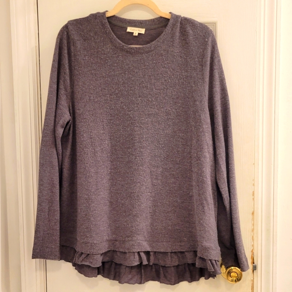 Cotton Blue Womens Top Medium